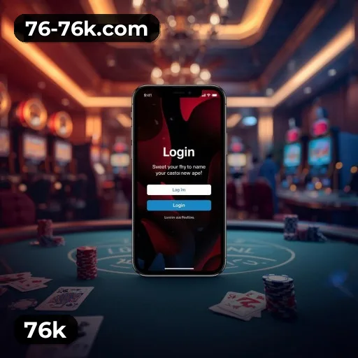 76k login — painel de entrada no app oficial